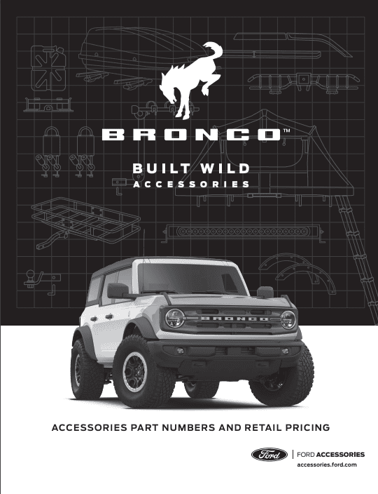 2021 Ford Bronco Sport Accessories List