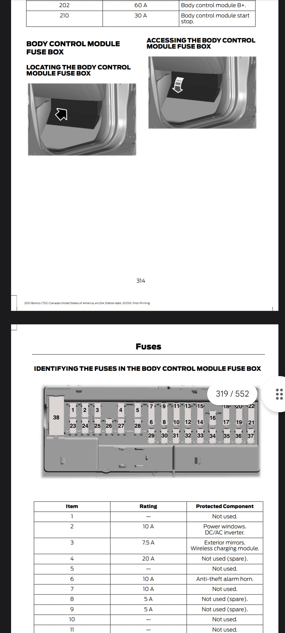 Where is the interior fuse box located on new bronco? Bronco Nation