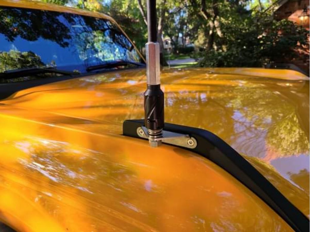 Dune flag mount below Trail sight. Bronco Nation