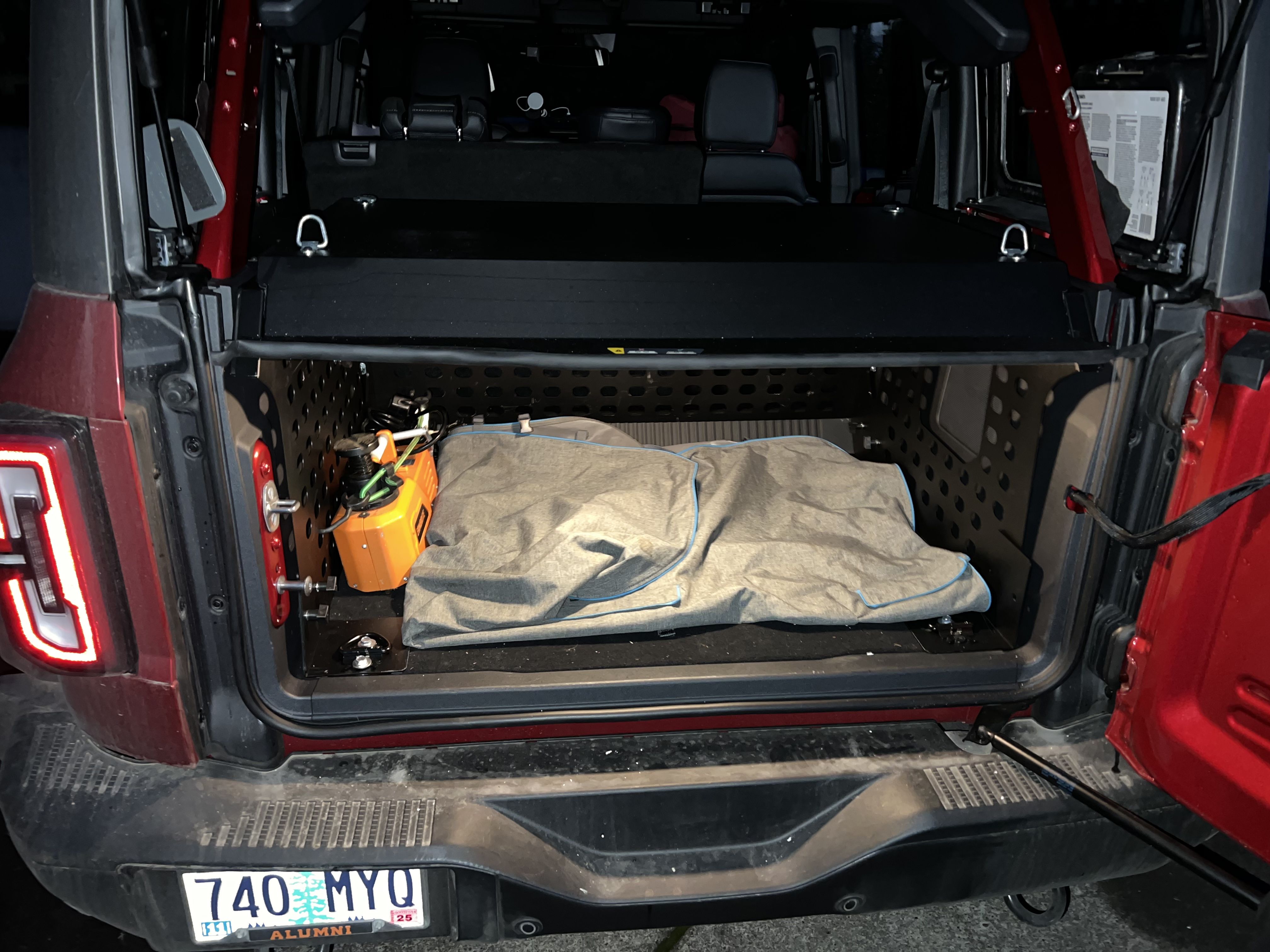 Rear Security Storage Shelf - Bronco Nation