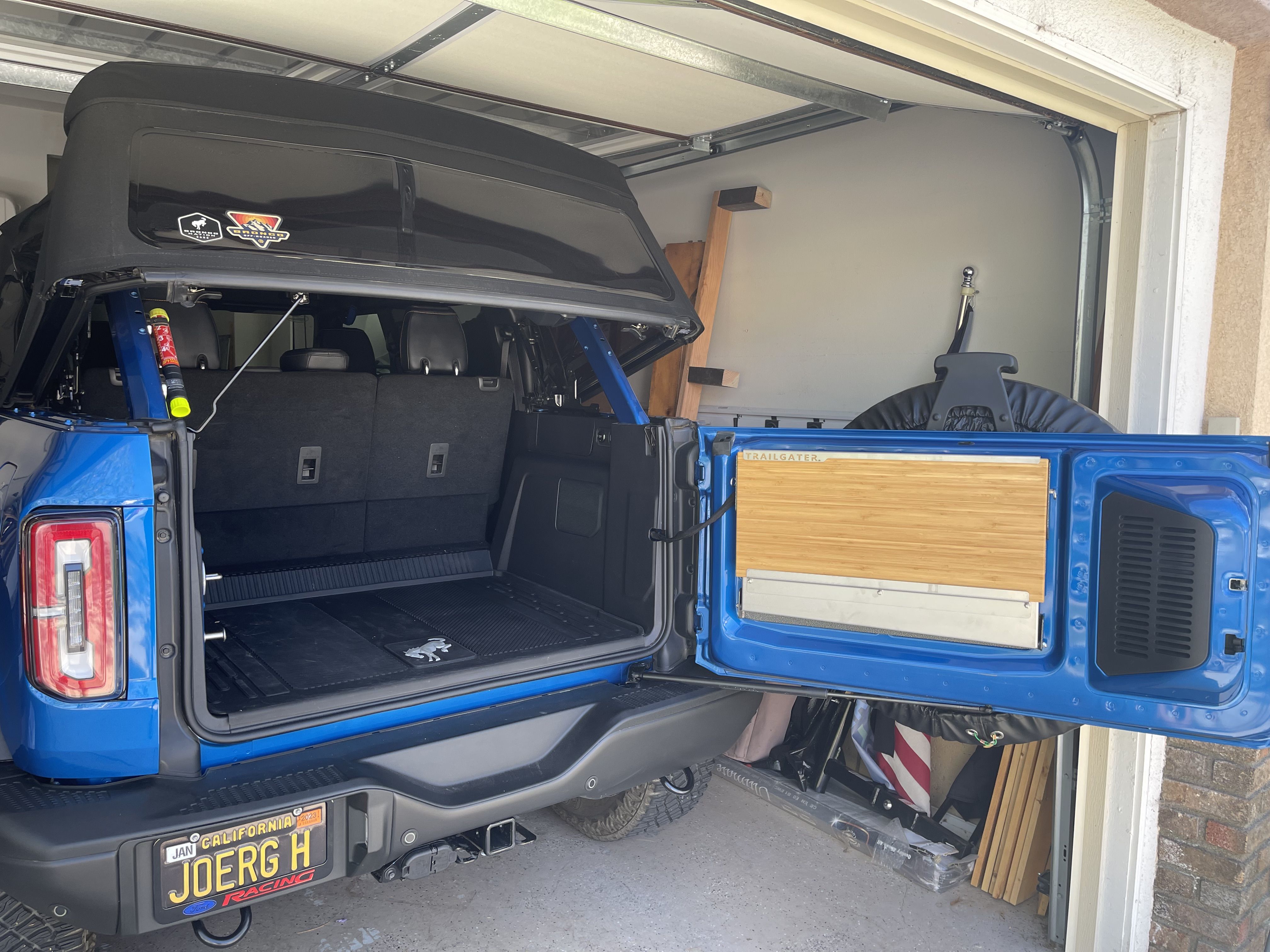 Tailgate Folding Table Installed - Bronco Nation