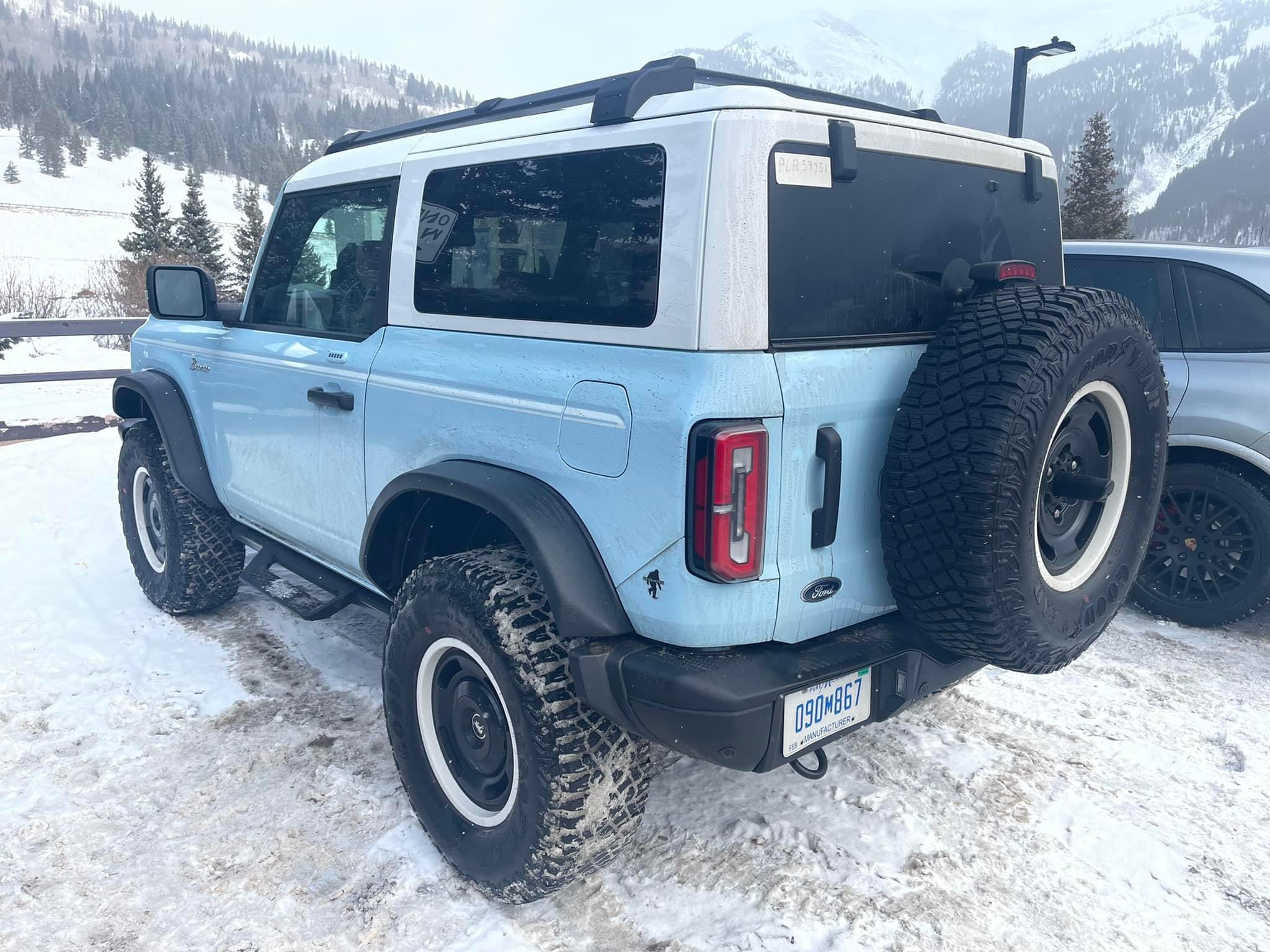 Heritage Limited 2 door in Robin's Egg Blue spotted Bronco Nation