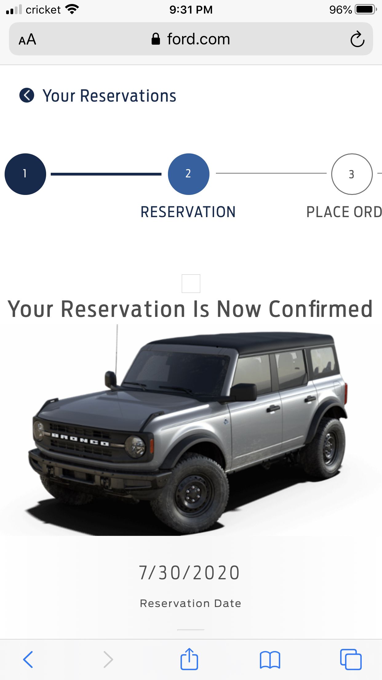 Ford Bronco Reservation FAQ