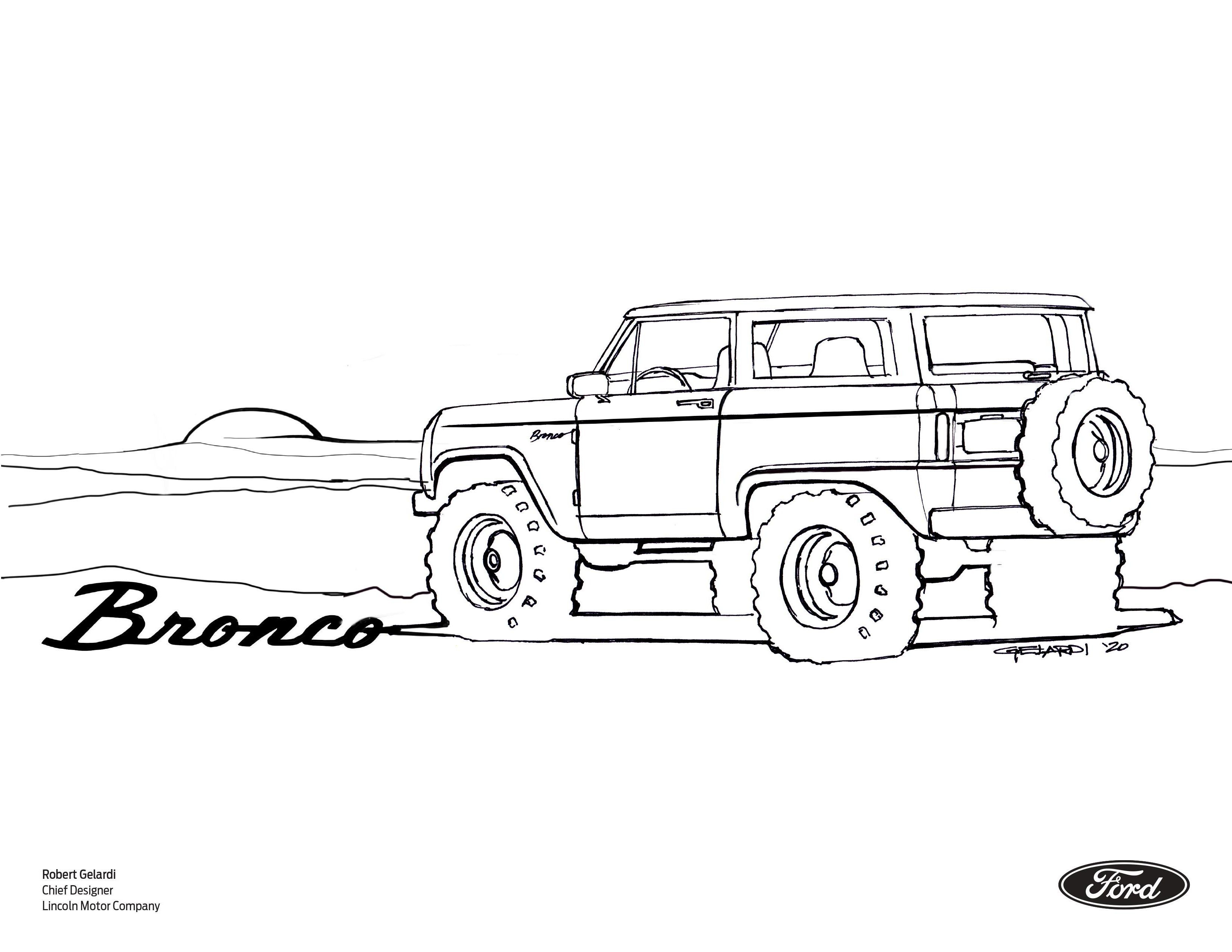 ford bronco coloring pages