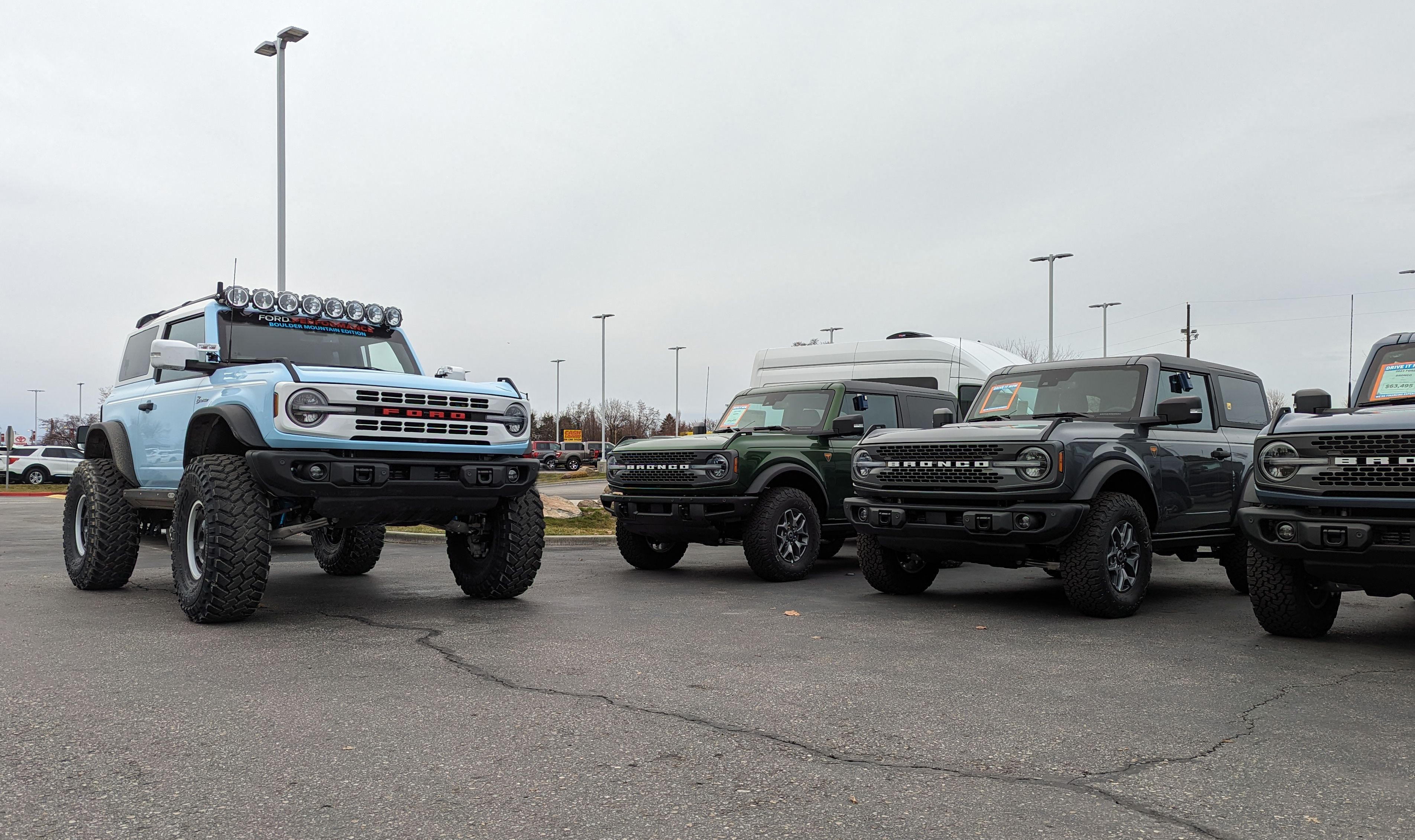 Bronco next to broncos on lot..jpg